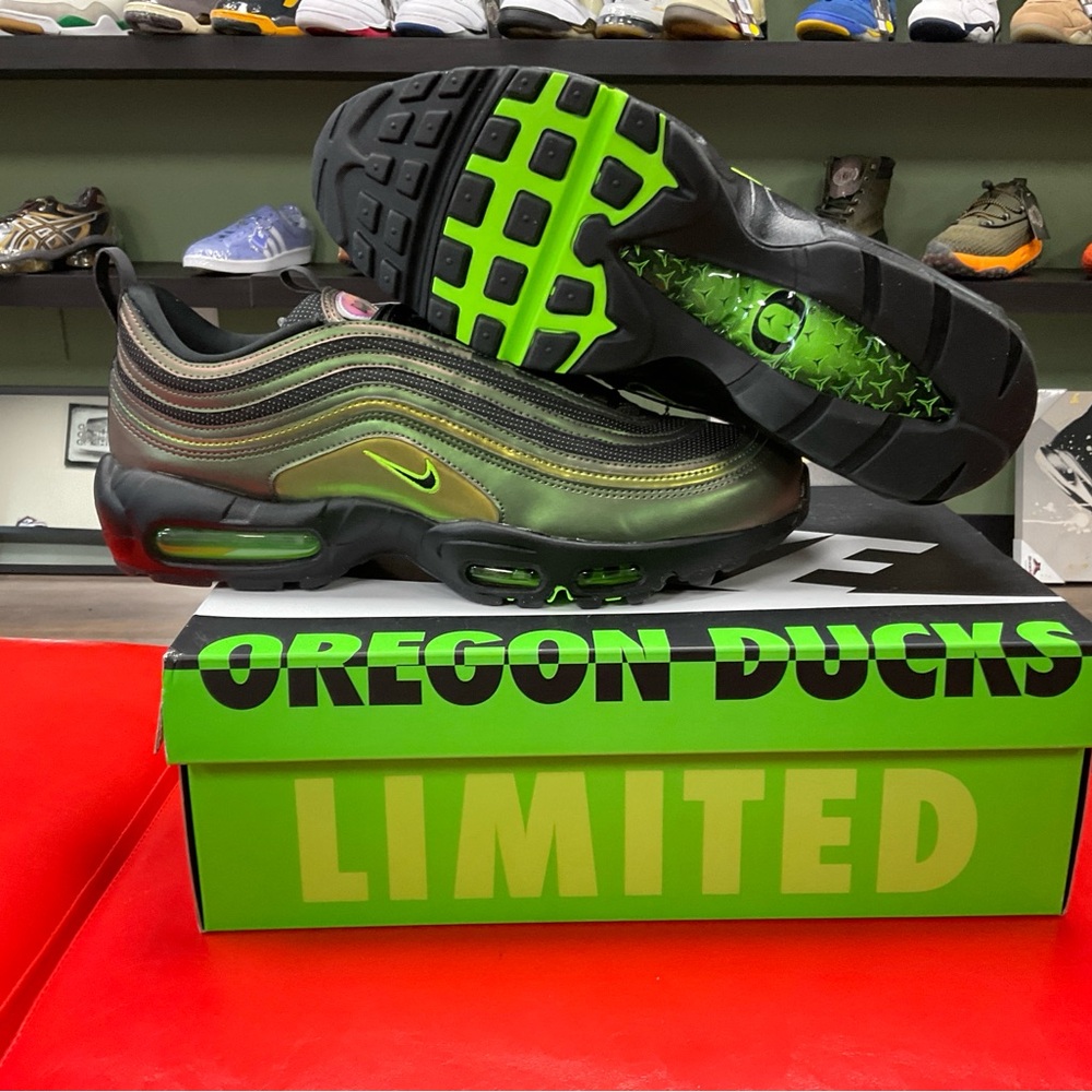 NIKE AIR MAX 90 OREGON DUCKS STORM 95/97 SZ 12 LIMITED NEW